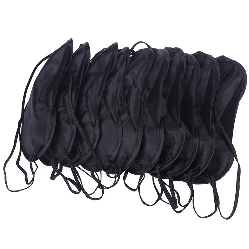 10Pcs Zachte Draagbare Blinddoek Reizen Reizen Slaapmasker Snelle Slapen Oogmasker Eyeshade Cover Schaduw Patch Vrouwen Mannen: BK