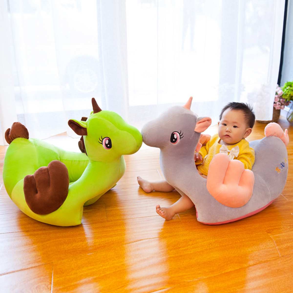 Bolsa PUF bebé asientos sofá tapa soporte infantil aprendizaje que Silla de felpa silla para alimentar la piel para niño nido Puff No relleno
