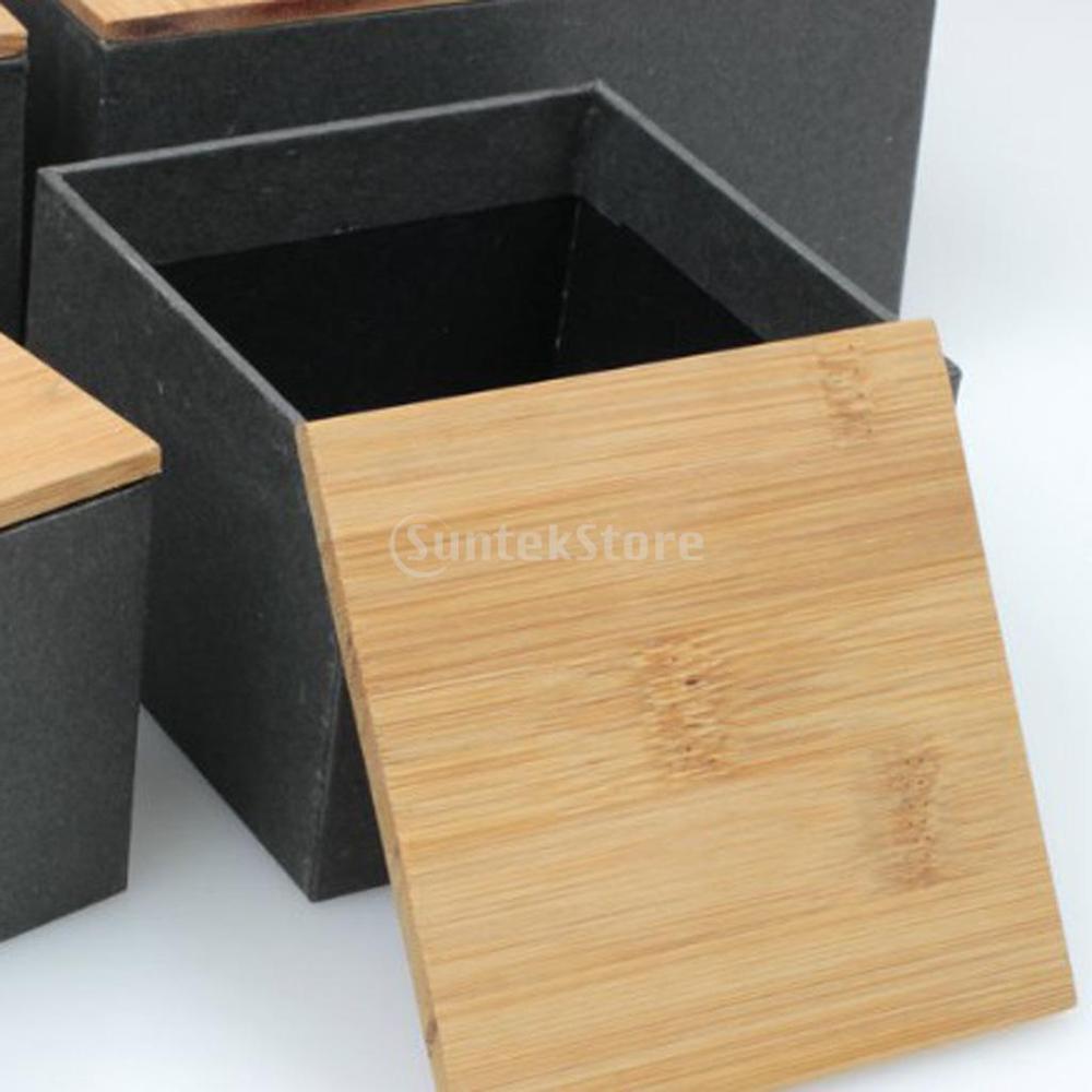 Kitchen Metal Storage Box With Bamboo Lid Bins Bread Sugar Boxes Tea Herb Storage Holder Food Containers Organizer