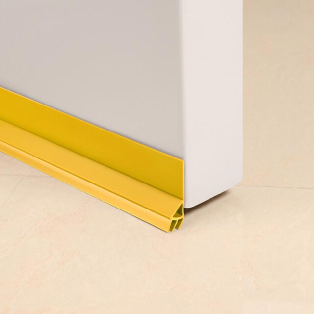 93Cm Pcv Zelfklevende Tochtstrips Onder Deur Raam Afdichting Strip Noise Tochtstrip Draft Stopper Sweep Strip Deur seal: Yellow