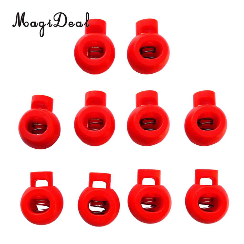 Magideal 10 stuks kunststof schokkoord touwknevel eindvergrendeling stoppers kogelgespen voor klimmen en speleologie vervangende accessoires