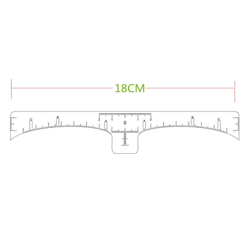 50 Pcs Disposable Eyebrow Ruler Sticker Adhesive Brow Measurement Ruler Template Stencil Eyebrow Microblading