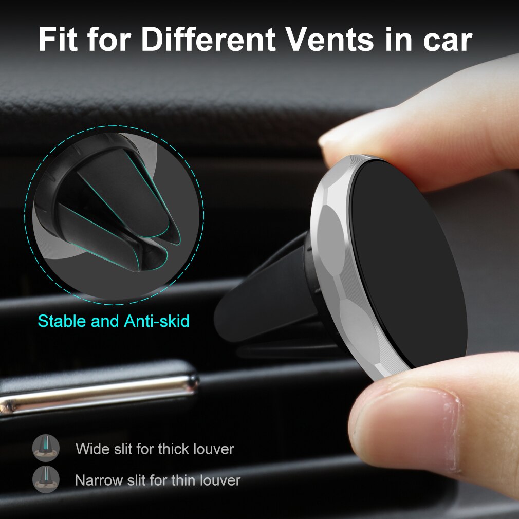 Magnetisk bil telefonholder til iphone samsung magnet mount 360 rotation bilholder til telefon i bilholderholder