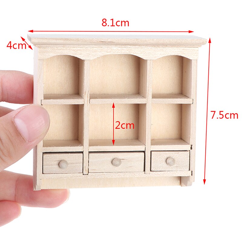 1/12 Miniatuur Kast Opknoping Kast Plank Model Poppenhuis Meubels Decor