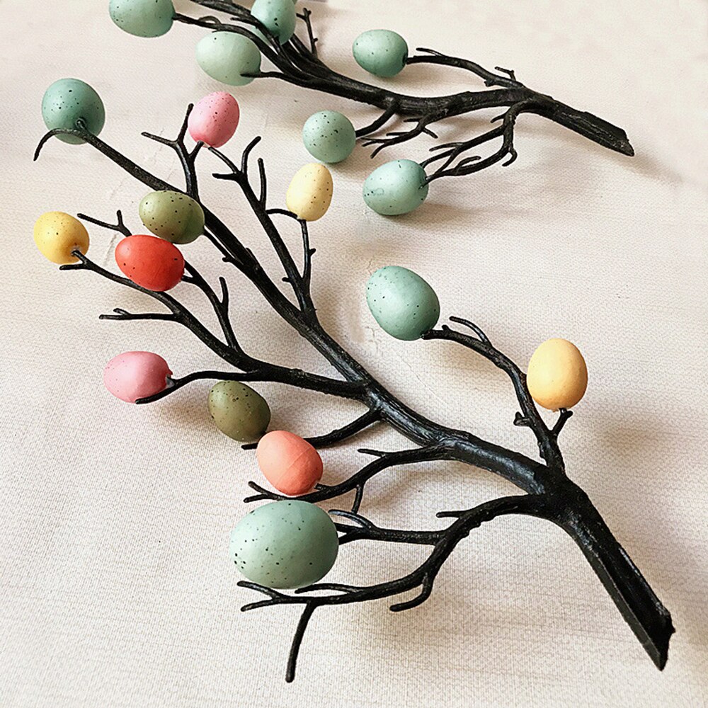 Pâques oeuf arbre décor branche avec peinture oeufs printemps fête fournitures maternelle décoration maison ornements bricolage artisanat