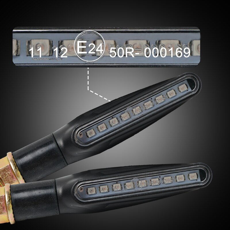 Emark led blinkers motorcykel signalljus  e24 led blinkers blinkande indikator böjbar bakre stoppsignal inbyggt led relä