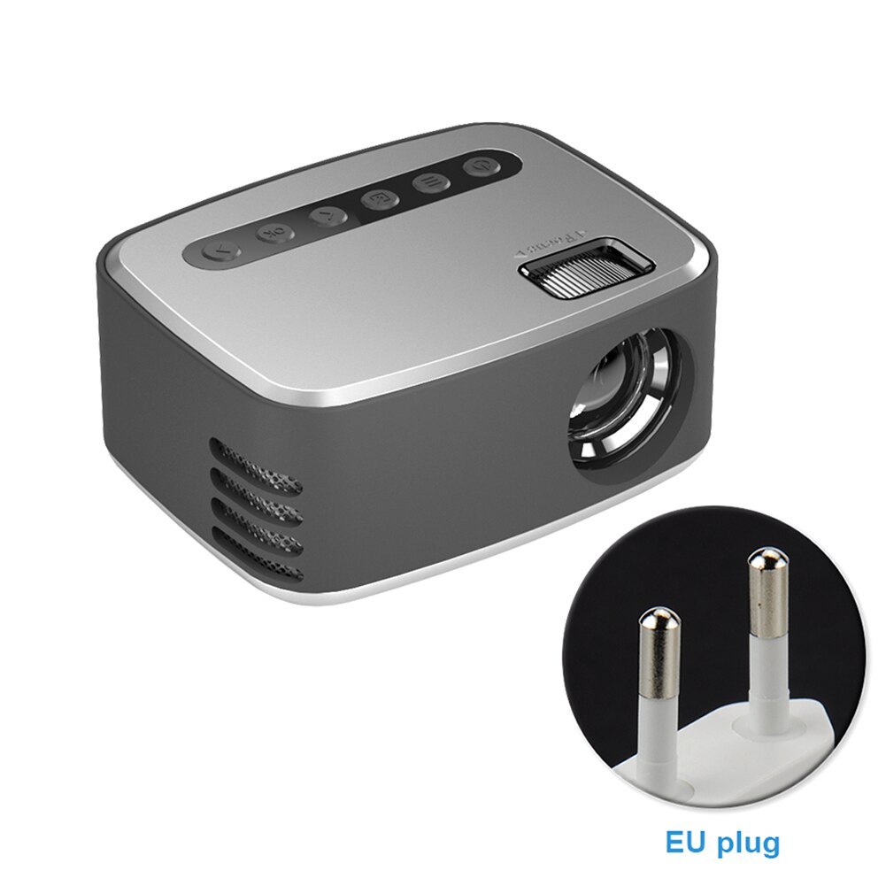 Mini projecteur Durable multifonctionnel avec télécommande, Audio, lumière LED, lecteur vidéo de film, USB 1080P HD, AV, ABS, pour chambre à coucher, ordinateur portable