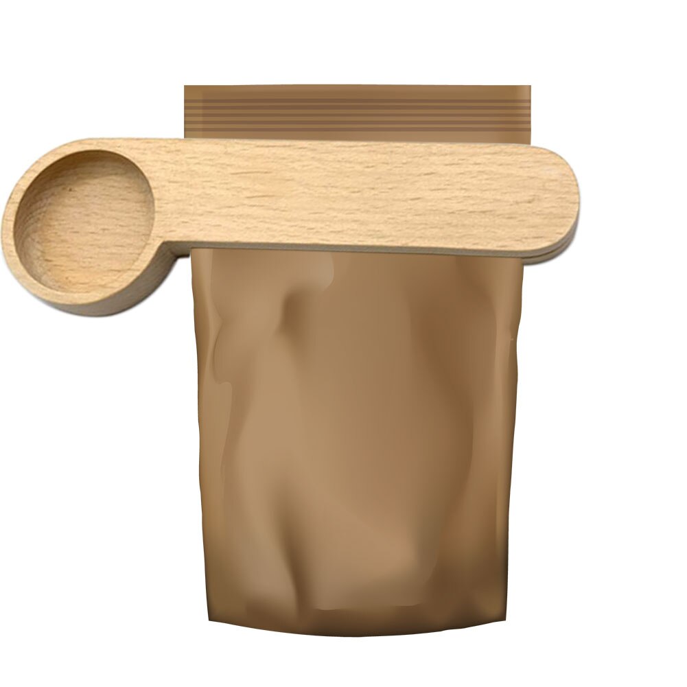 2 in 1 for malte bønner multifunksjon bøketre kontor mini safe kjøkken bærbar kaffe måleskje med klips hjem