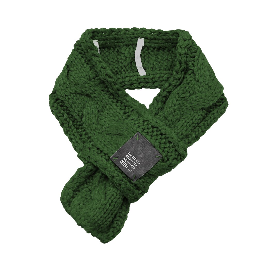 Mascota de invierno cálido perro bufandas pequeño cachorro Chihuahua Yorkie pajarita perros collares gato bufanda para Navidad accesorios de aseo para mascotas: green / L