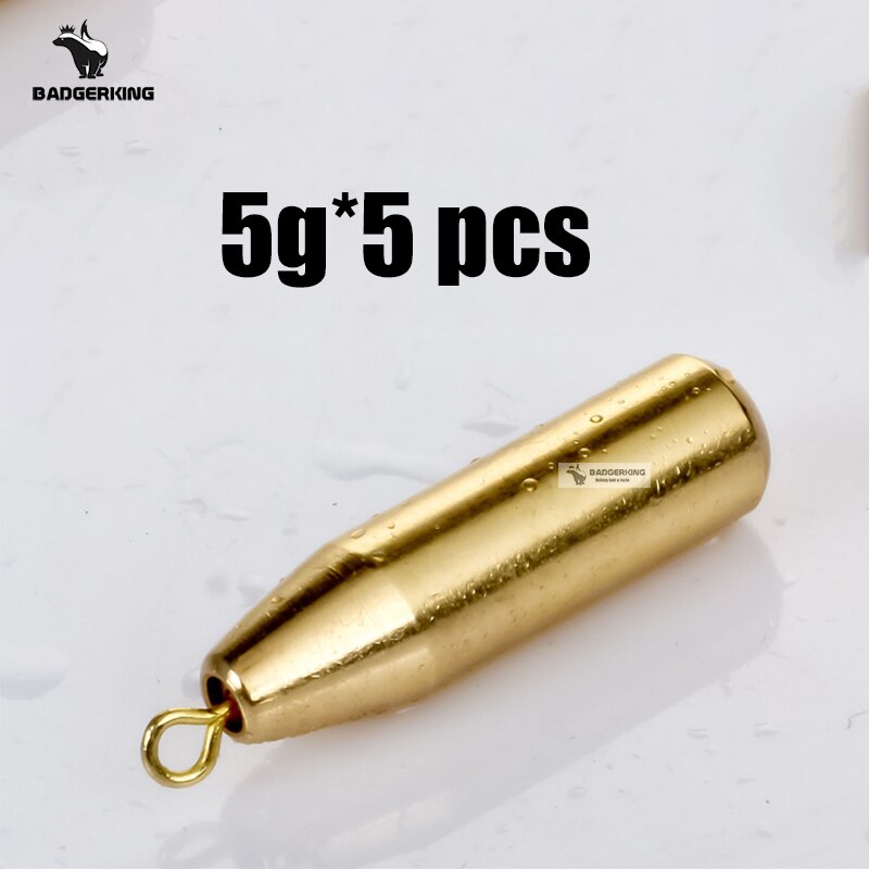 Finess cylinderform koppar dropshot vikt sänke 3.5g 5g 7g 10g 14g 20g blyhagel sänka fiskevikter för fiske: Koppar 5g