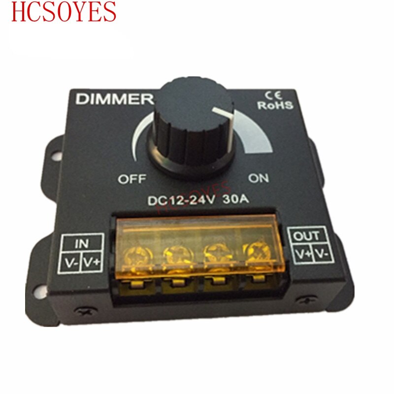 3 Variateurs LED PWM 12-24V - Contrôle Luminosité Bandes LED - Prise DC 5.5x2.1mm - Max 2A - Pour Guirlandes, Déco