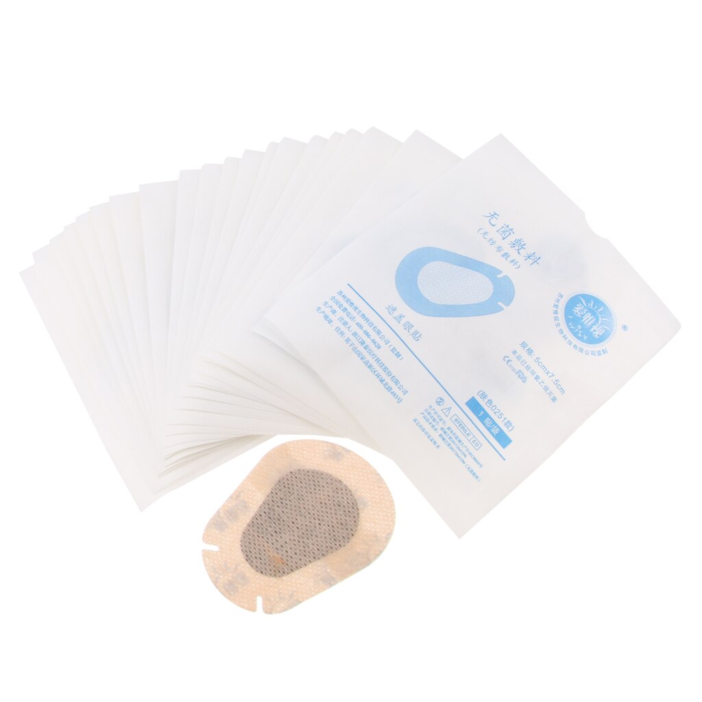 Amblyopie Gekruiste Ogen Lui Oog Wegwerp Adhesive Eye Patch Pad Sticker - 20 Count Per Doos: Skin Color 01