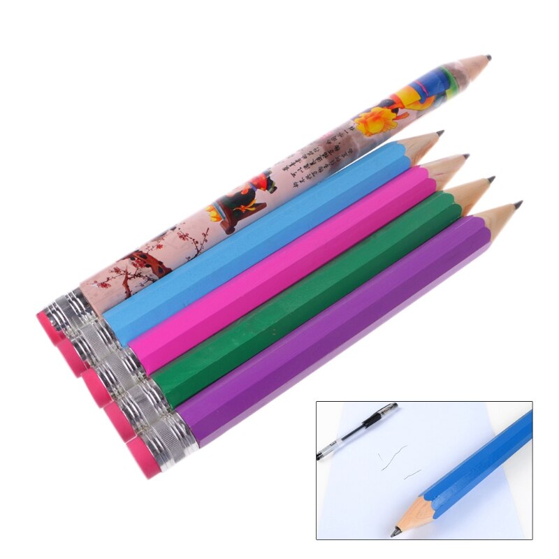 Giant Wooden Pencil Large Stationery Novelty Children Toy Performance Prop 35cm for Painter, artist, student