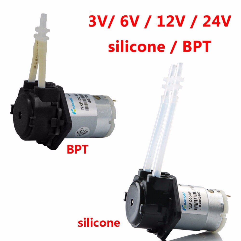 Tube BPT de silicone de petite pompe doseuse d'aquarium pour le dosage analytique de laboratoire pompe péristaltique de cc Micro pompe à eau muette auto-amorçante