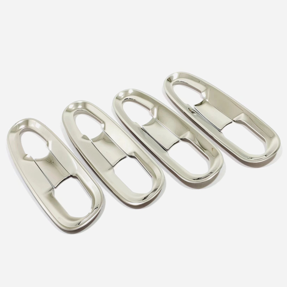 For Toyota Sienna 2022 Chrome Car Door Handle Bowl Side Door Bowl Cover Trim Protectors Exterior Car Styling Accessories: Steel Silver
