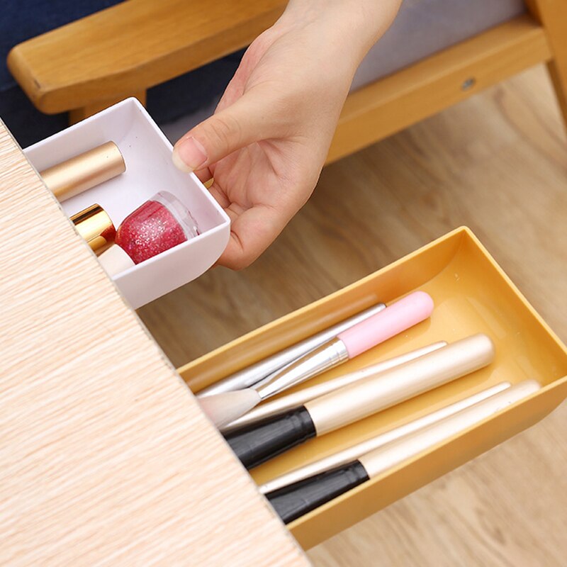 Adhesive Desktop Organizer Drawer Sundries Self-Stick Pencil Tray Under Desk Holder Pop-up Pen Storage Drawer Organizer
