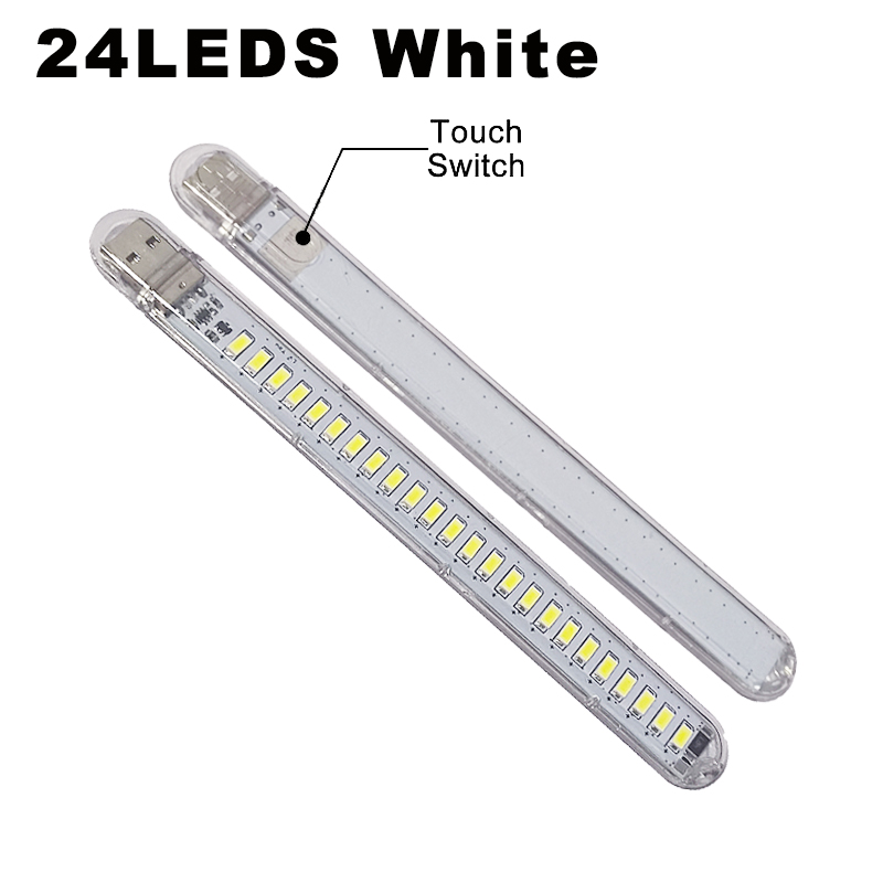 Dc5v interruptor de toque usb mini led livro lâmpada 3leds 1.5w portátil led luz leitura usb led night light lâmpada acampamento para banco potência: Branco frio