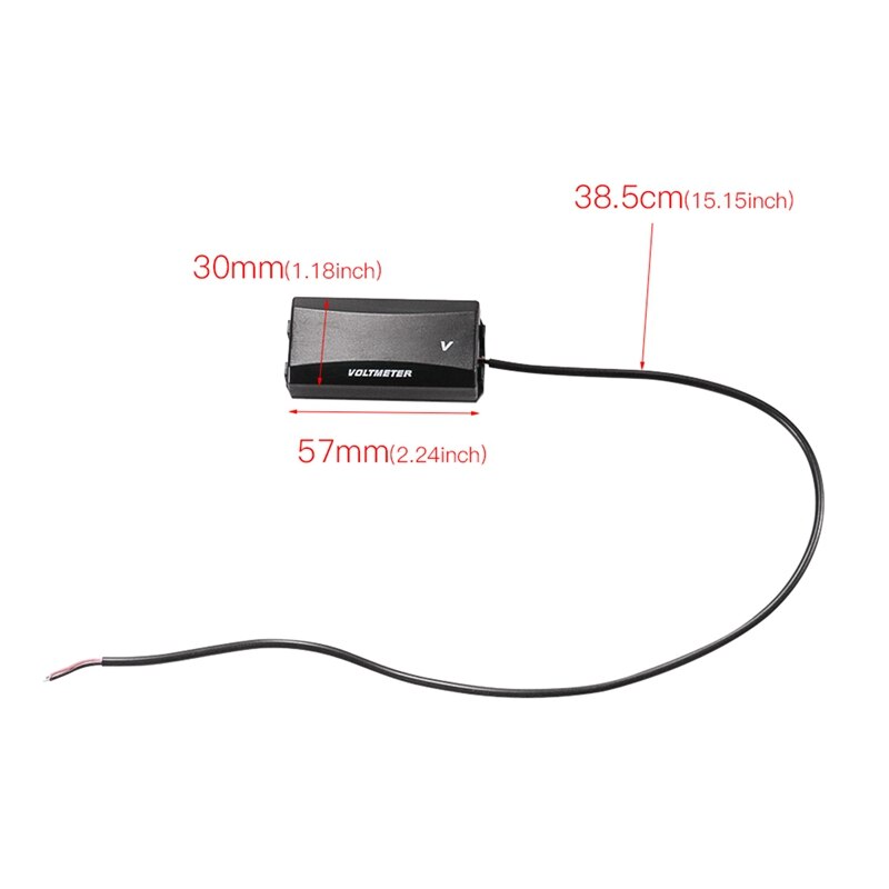 Mini voltmètre numérique LED pour moto, moniteur de tension, testeur de tension, Protection de connexion inversée, 12V-80V