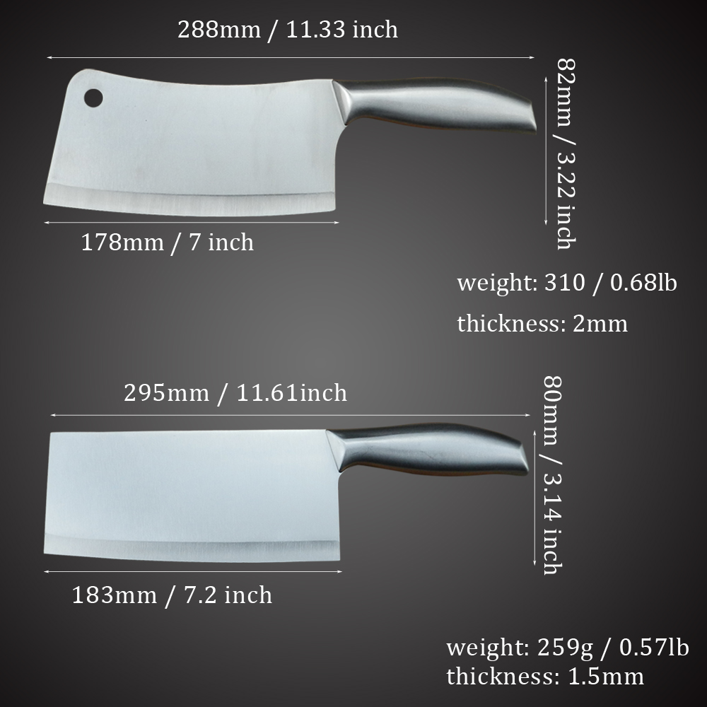 Stainless Steel Kitchen Knife Set 1-4PCS Chopping Cleaver Chef Knives Chicken Bone Scissor Cooking Tool Cutting Slicing Meat