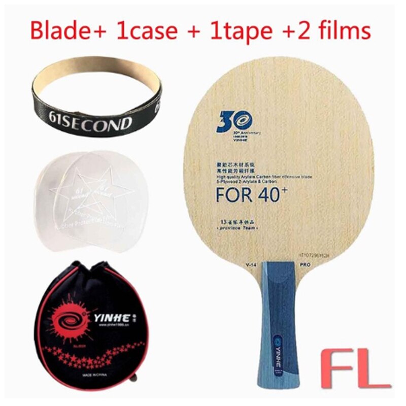 YINHE Galaxy V14 PRO Provincial (V-14 PRO, 5+2 ALC, 30th Anniversary Version) Arylate Carbon Table Tennis Blade Ping Pong Bat: FL with 1 case