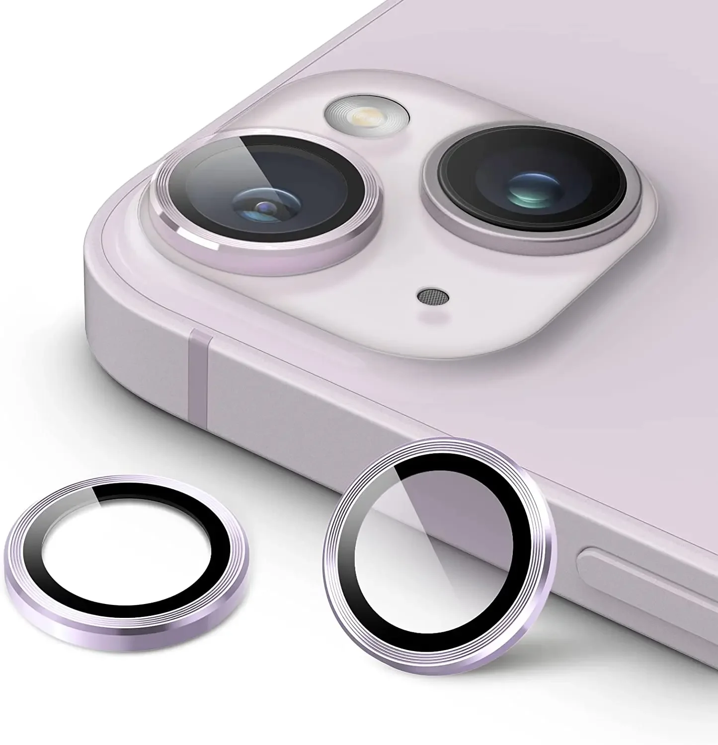 2-3Pcs Camera Lens Protector For IPhone 15 Pro Max 14 Plus 13 Mini 16 15Plus Tempered Glass Protection Cover Accessories: PURPLE / Bundle2