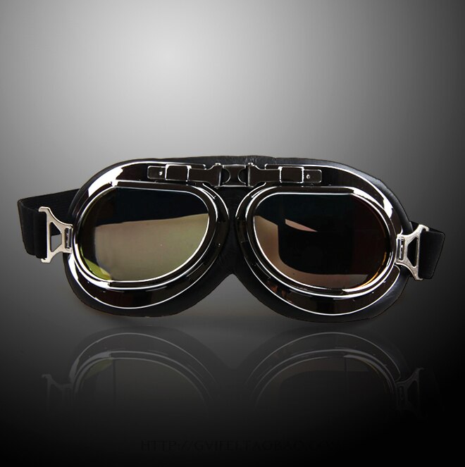 Gafas de estilo aviador Vintage para hombre y mujer, casco para deportes, esquí, snowboard, patinaje, gafas de vuelo Retro, a prueba de viento: Brown