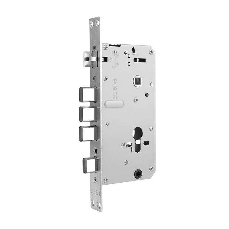 All-steel Lock Body for Smart Electronic Lock 24mm-240mm 6068 Lock Body Adjustable Direction Stainless Steel Lock Body: No hook