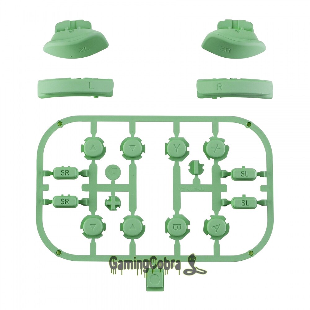 Juego de botones de repuesto ABXY Direction, SR SL L R ZR ZL, Con herramientas para Nintendo Switch Joy-Con: Matcha Green