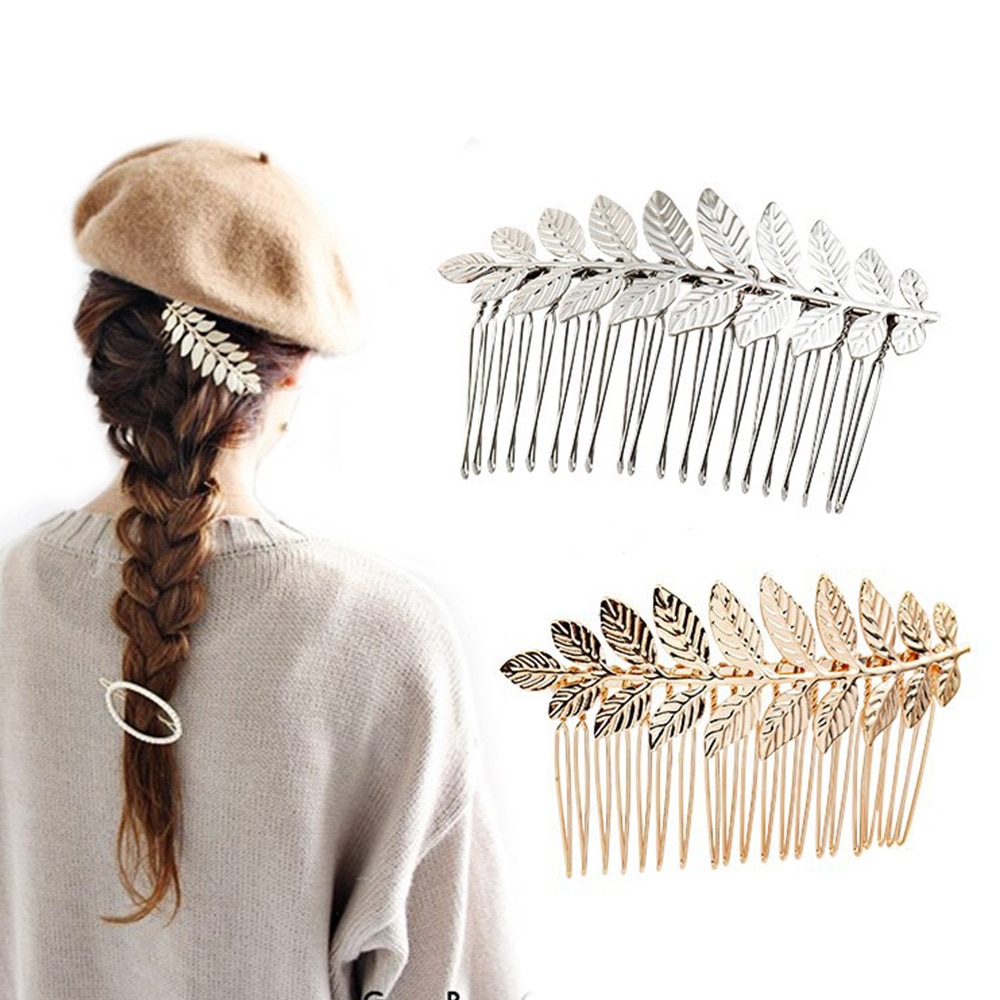 Bruids Haar Accessoires Haarbanden Koreaanse Gold Bladeren Krans Vintage Parel Bruiloft Tiara Hoofdband Vrouwen Meisjes Haar Kroon New2019