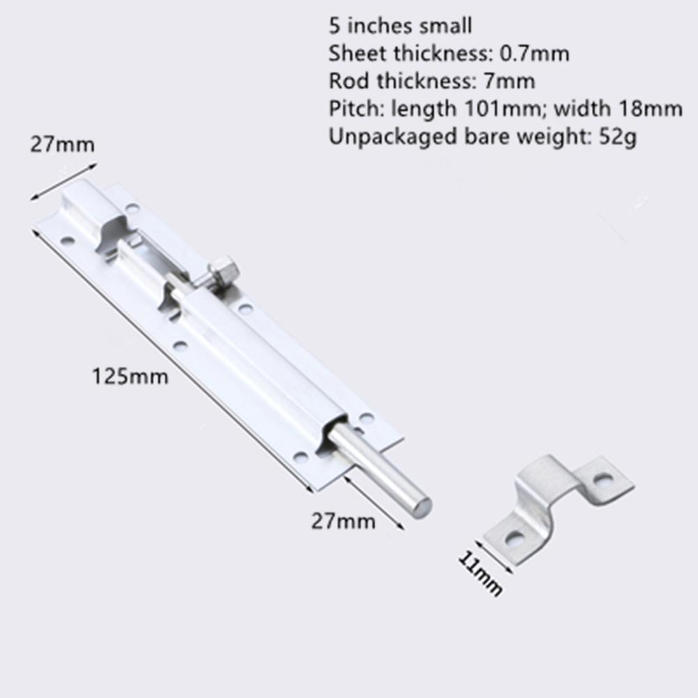 Thick stainless steel latch wooden door latch bathroom door bolt door lock door and window lock buckle anti-theft bolt hardware