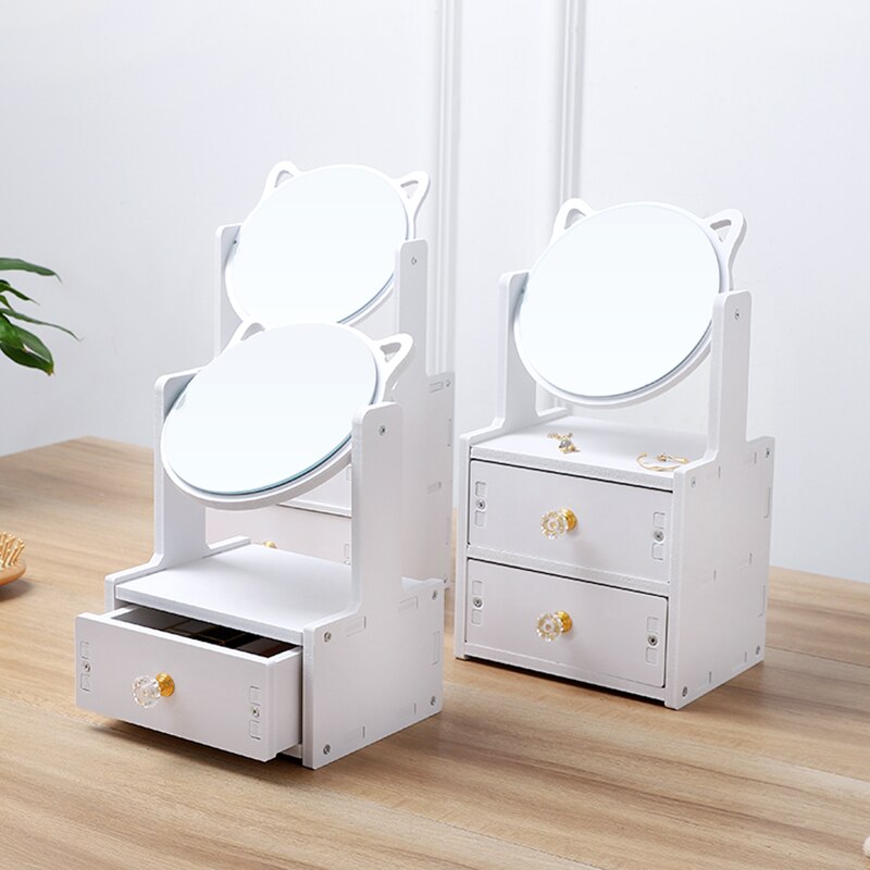 Desktop Makeup Mirror Vanity Mirror Storage Makeup Integrated Reversible Makeup Mirror Makeup Vanity Bedroom Mirrors