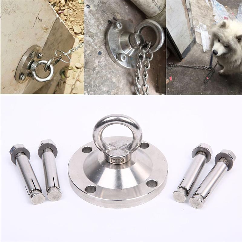 360 ° Roterende Hond Stake Rvs Hond Stake Grote Hond Vaste Stapel Voor Outdoor Camping Thuis (Met 4 stuks Uitbreiding Schroeven)