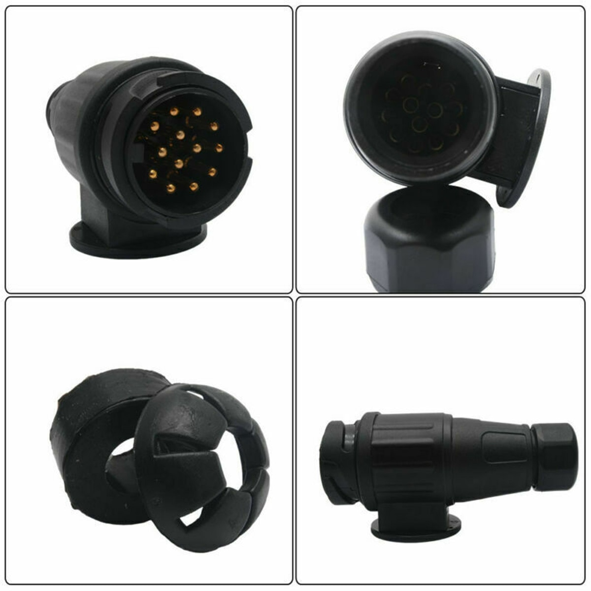 13 PIN CARAVAN PLUG PLASTIC TOWING CONNECTOR TRAILER SELF WIRE MAYPOLE 12V For caravans and newer trailers LEX3018