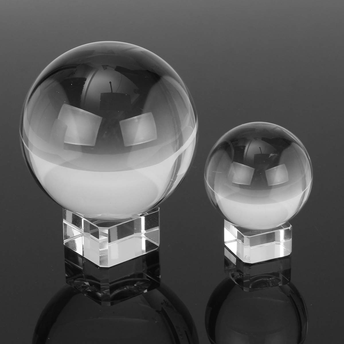 Fotografie Glas Kristall Ball Stehen 50/80mm Kugel Fotografie Foto Schießen Requisiten Objektiv Klar Runde Künstliche Ball Dekor