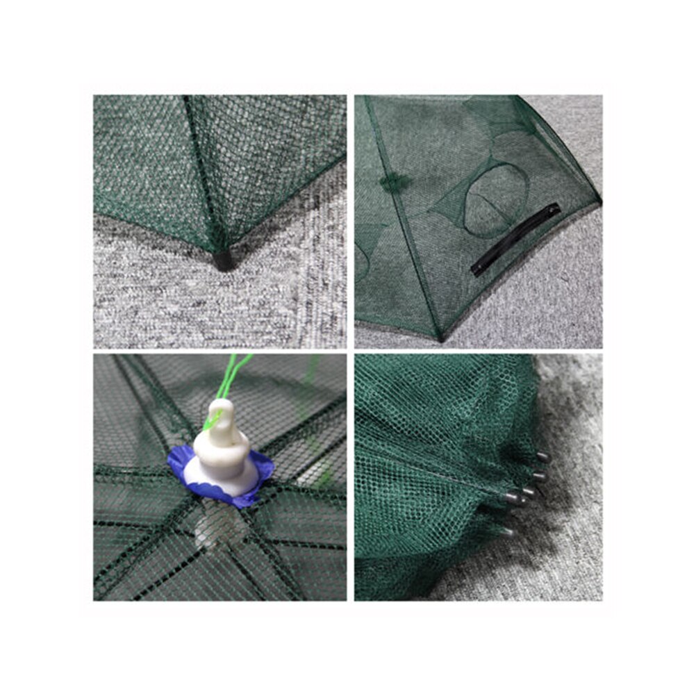 Foldable Crab Net Trap Cast Dip Cage Fishing Net For Fish Minnow Crawfish Shrimp Umbrella