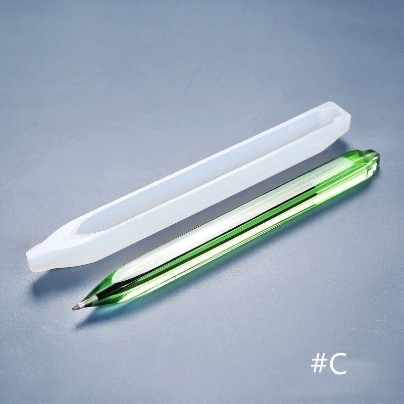 Stylo coquille Transparent Silicone moule stylo à bille résine époxy moulage moules maison artisanat ornements faisant des outils moule: C