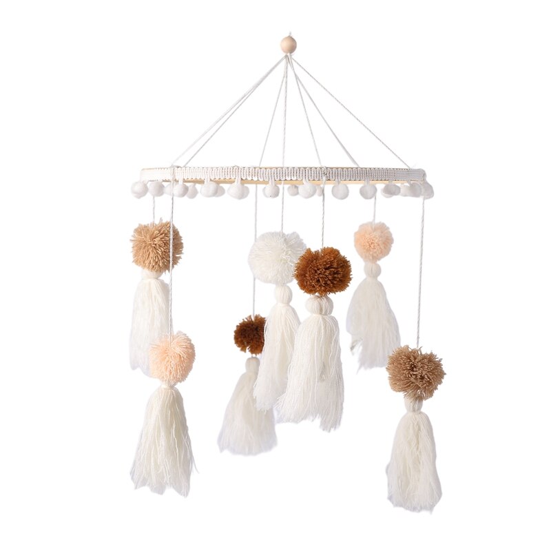 Sonagli culla Mobiles giocattolo letto campana per neonato arcobaleno nappa 0-12 mesi carosello lettini proiezione Dropshipping: ball bed bell