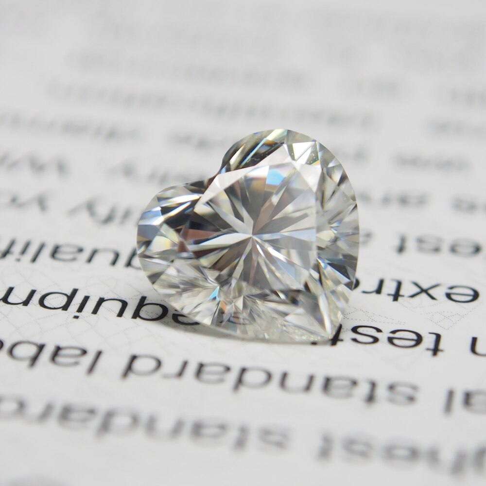 Piedra moissanita blanca DEF, corte de corazón, 3x3mm, Diamante de moissanita suelto, 0,1 quilates para anillo