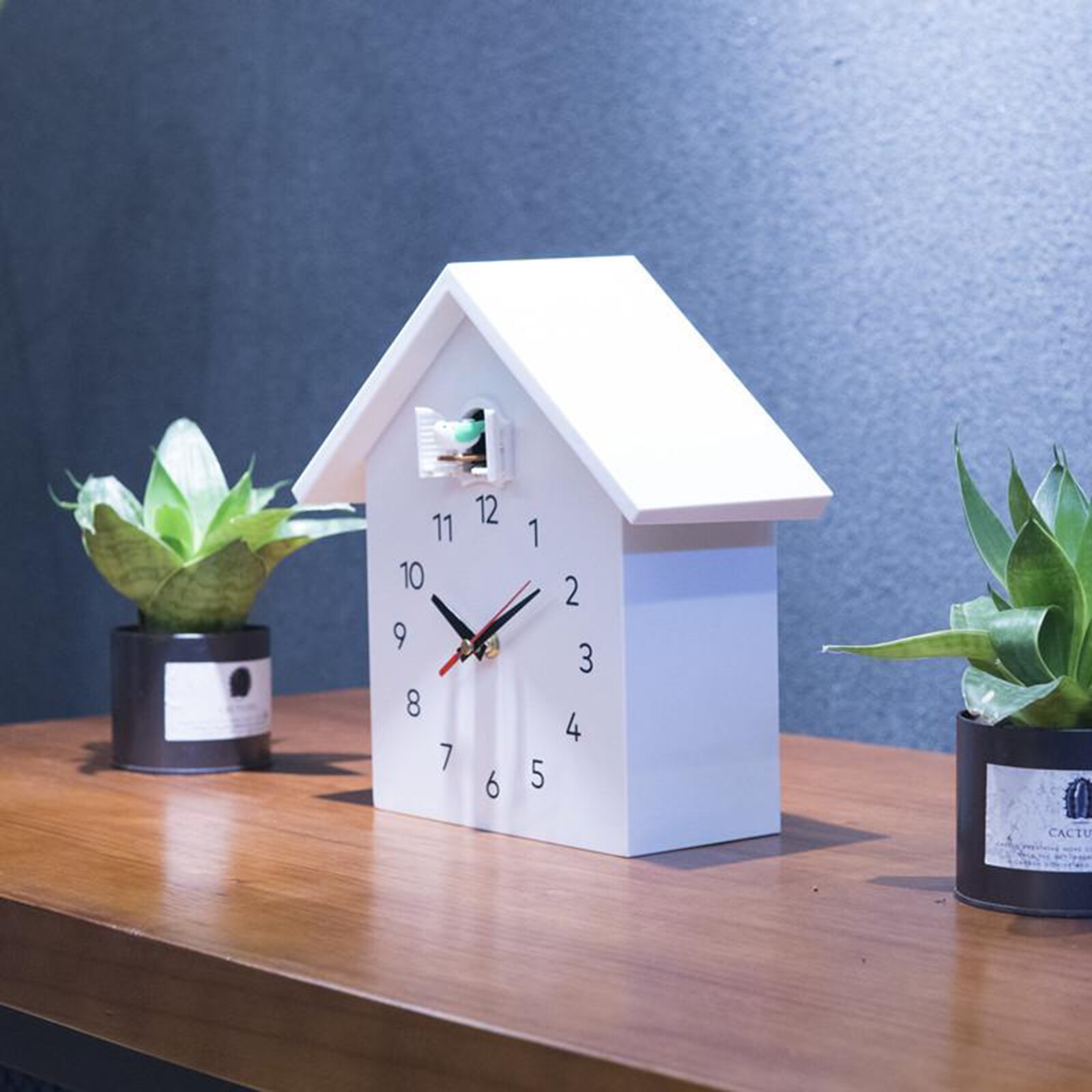 Reloj de cuco colgante para niños, Péndulo de pájaro, gabinete de mesa, casa de pájaro, dormitorio, silencioso, decoración de escritorio