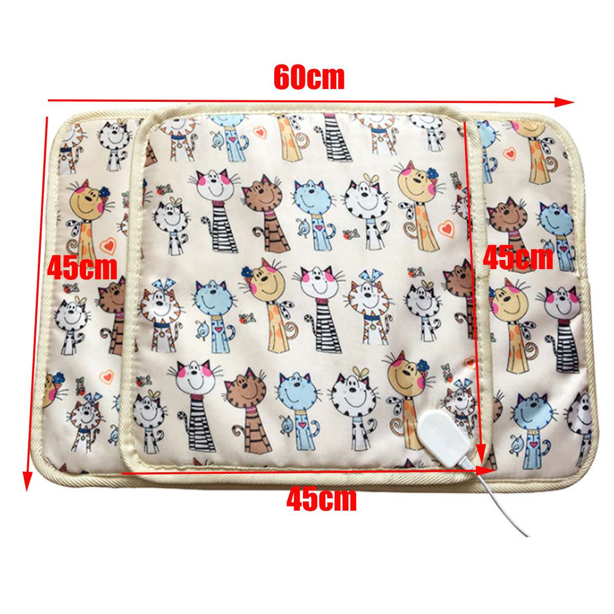 3-Mode Dog Cat Electric Heating Pad Temperature Adjustable Pet Bed Blanket Puppy Kitten Bunny Heater Mat for Pets Dogs