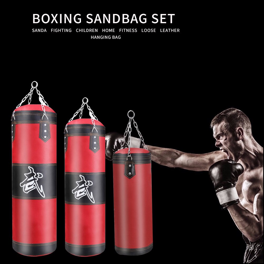 Thai Boxing Punching Bag Sandbag Muay with Gloves Kickboxing Empty Pillar for MMA Easy Safety Exercise Accessories