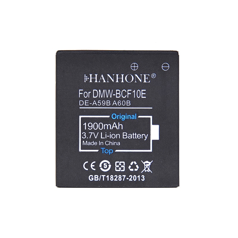 1900mAh batería para cámara Panasonic Lumix CGA 106C CGA-S/106D CGA-S/106B DE-A59B DE-A60B DMW-BCF10E DMW BCF10E DMWBCF10E DMC-F2