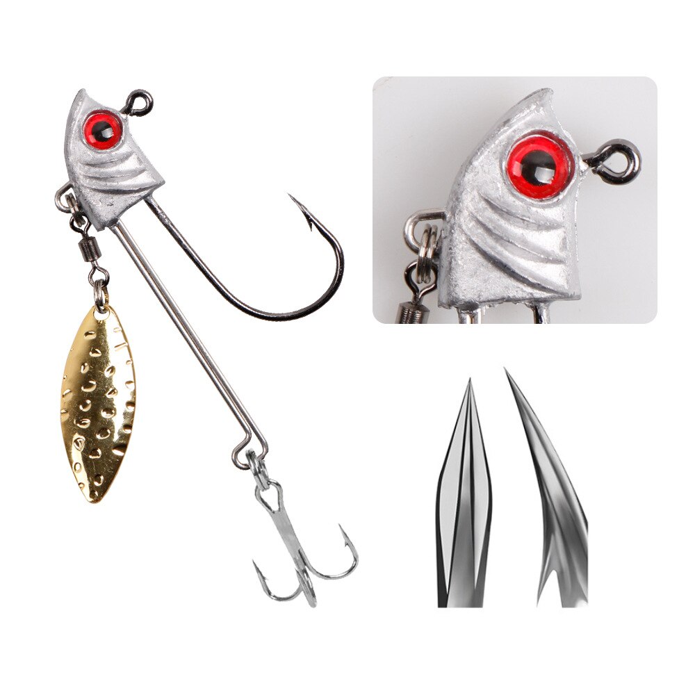 Anzuelo con cabeza de pez, anzuelo con cabeza plomada de plomo, 7g, 10g, 17g, señuelo para anzuelo de pesca, accesorios de aparejos de pesca, 1 Uds.