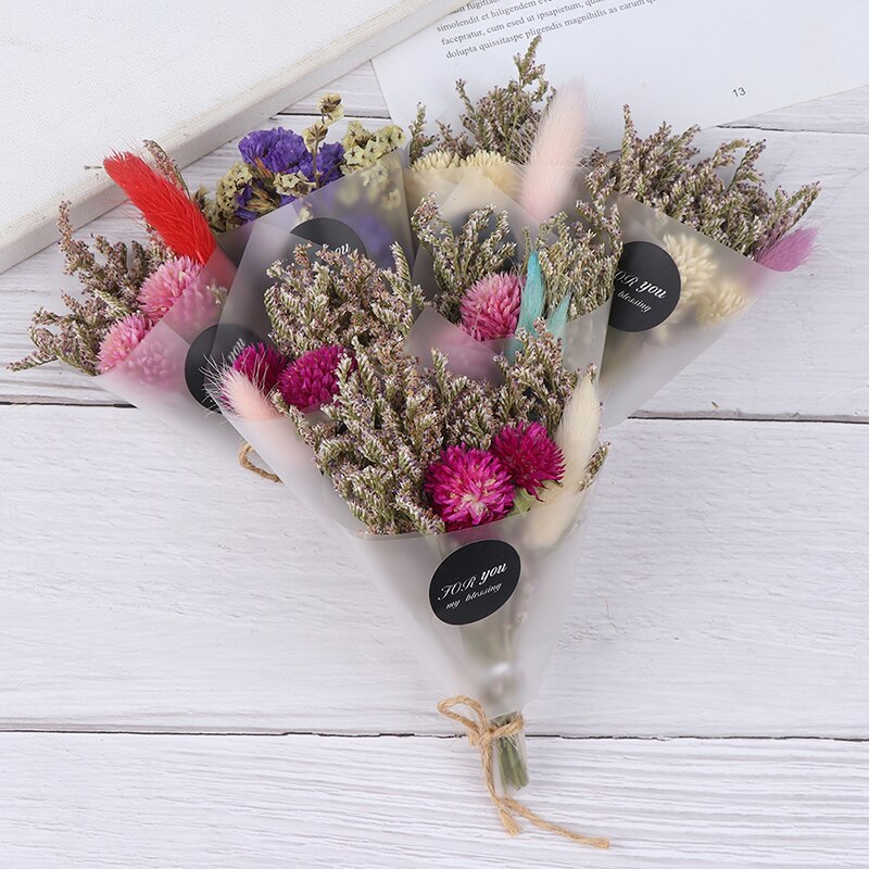 Tør blomst kunstigt krystalgræs til valentinsdag indretning mini buket gør det selv piger tørrede blomster fotografi rekvisit