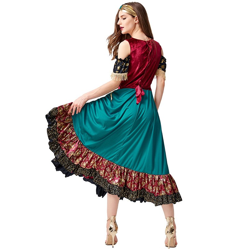Vrouwen Starlight Zigeuner Jurk Carnaval Flamenco Dancer Kostuum Vrouwen Stage Performance Party Tassel Dance Buikdans Kostuum