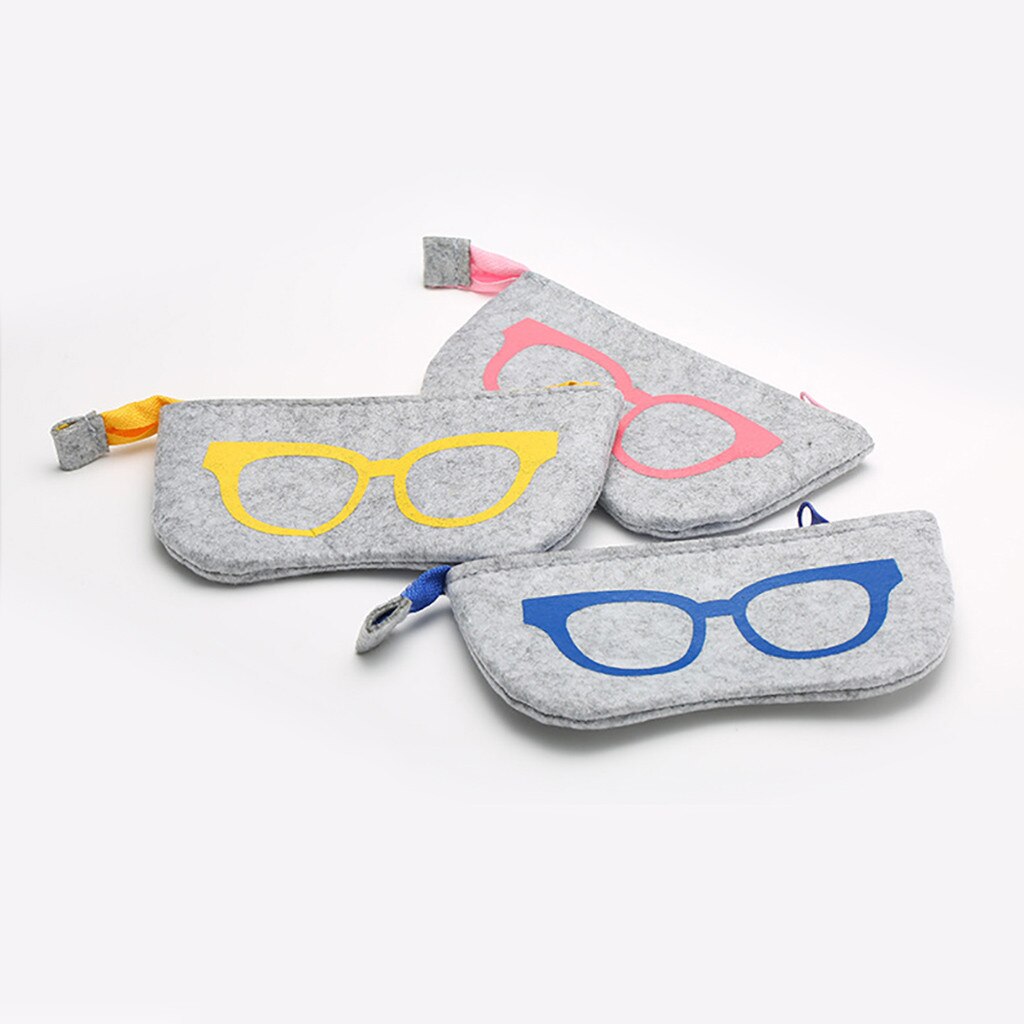 dla obu płci filcowe etui na okulary torba słońce etui na okulary skrzynka portieves miękki zamek Soleil Lunettes De Soleil ochraniacz etui na okulary przeciwsłoneczne # w5