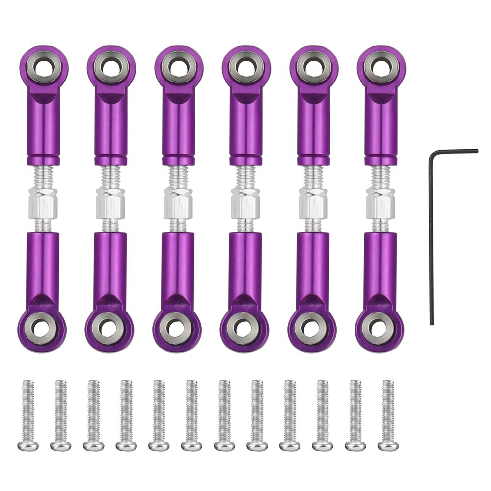 Pièces de rechange en aluminium pour Wltoys 1/18, 6 pièces réglables, A949, A959, A969, A979, K929, tige de traction en métal, A959-B,