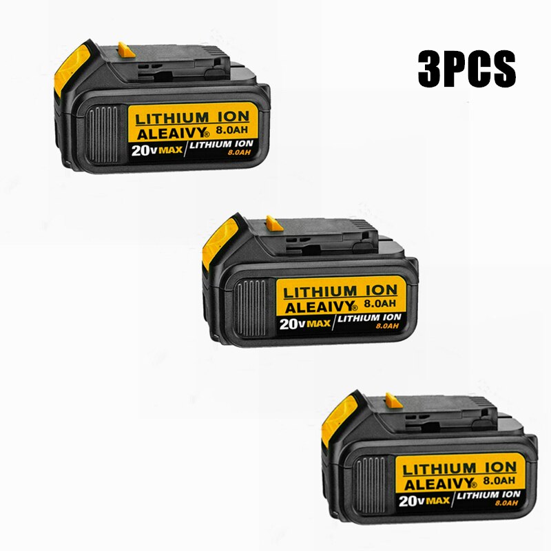 Aleaivy 18V 20V Max XR Battery 8.0Ah with Charger - Replacement for Dewalt DCB184 DCB181