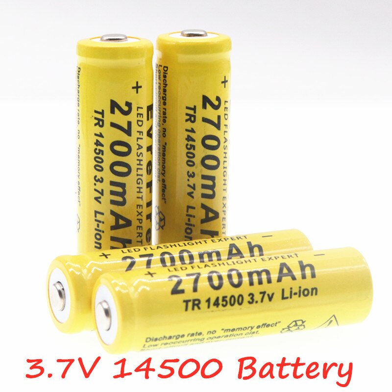 Neue Super Original 14500 Batterie 2700mAh 3,7 V Li-Ion Akku für taschenlampe