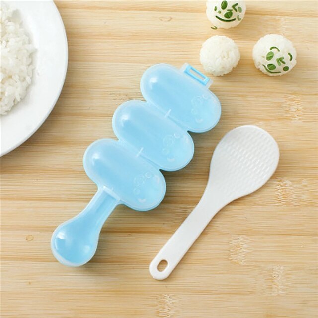 1PCS Kitchen DIY Cute Mini Rice And Vegetable Roll Rice Mold Meat Ball Maker Sushi Tool Bento Accessories: Blue